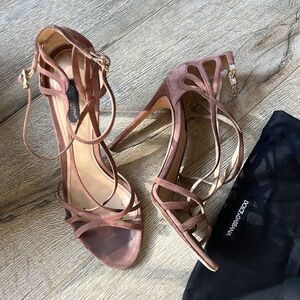 Dolce Gabbana Heels Shoes. Clay Pink Nude.Open Toe.Women’s Designer Shoes 39 1/2